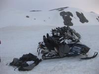Die Snowmobile stehen bereit