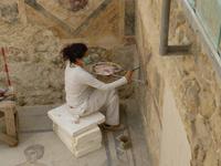 Restaurationsarbeiten in der Villa Romana