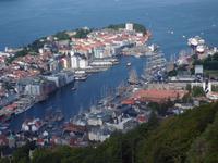 Blick vom Flöyen auf Bergen