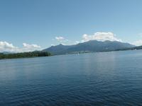Blick zu den Chiemgauer Alpen