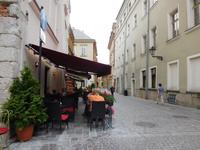 Gassen und Restaurants in Krakau