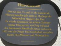 Konstanz, Ifotafel am Museum für Jan Hus, dem böhmischen Reformator