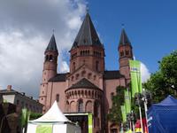 Mainz, Altstadt, Blick auf den Dom St. Martin und St. Stephan