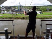 auf der A-ROSA FLORA , wir legen ab