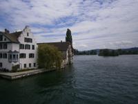 Blick von der Stadtbrücke zum Kloster St. Georg