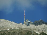 Blick von der Schwägalp zum Säntisgipfel