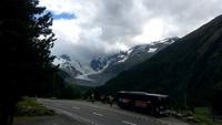 Mit dem Bus von Tirano nach Davos, mit Blick auf den Morteratschgletscher
