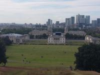 Blick vom Greenwich Park über die City of London 