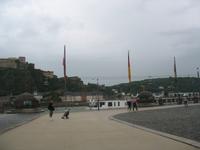 Deutsches Eck mit Seilbahn und Festung Ehrenbreitstein