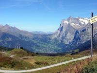 Blick von der Kleinen Scheidegg auf Grindelwald