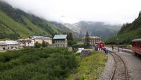 Fahrt mit der Furka-Dampfbahn (Gletsch)