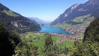 Blick auf den Lungernsee mit Pilatus