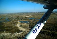 Flug über das Okavango Delta