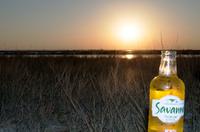 Sonnenuntergang in den Salzpfannen bei Nata