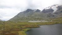 Fahrt mit dem Bernina-Express (Lej Nair bzw. Schwarzer See mit Gambrena-Gletscher)
