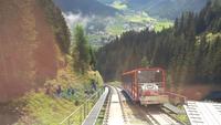 Davos, Fahrt zur Bergbahnstation Weissfluhgipfel(2844m)