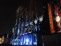 Strasbourg. Lichtshow an der Kathedrale