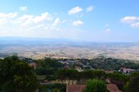 Volterra - Blick über die Dächer auf die umliegende Landschaft