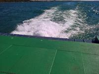 ein Blick übers Schiffsheck hinaus.