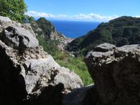 Wanderung durch das Mühlental von Amalfi - Blick Richtung Amalfi