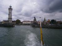 Nach der Passage der Hafeneinfahrt von Lindau