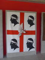 Italien, Sardinien, Murales in Tinnura