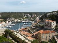 Bonifacio - Blick von der Zitadelle zum Hafen