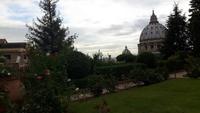 Rom (Vatikanische Gärten - Ausblick vom Rosengarten)