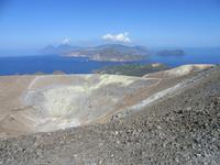 Über dem Gran Cratere von Vulcano