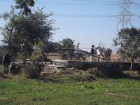 historische Wasserschöpfanlage im Aravalli-Gebirge