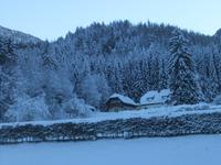 Busfahrt durch die Winterlandschaft