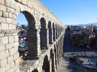 Blick vom Aquädukt in Segovia