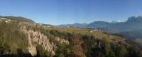 Panorama Erdpyramiden und Dolomiten