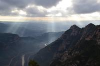 Blick vom Kloster Montserrat in Richtung Küste
