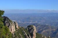 Blick hinab vom Kloster Montserrat