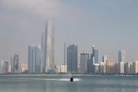 Abu Dhabi Stadtrundfahrt - Heritage Village - Blick auf die Skyline