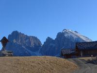 Seiser Alm mit Blick auf den Plattkofel u. Langkofel