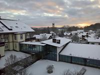 Am letzten Tag doch noch Schnee über Bernried.