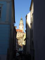 Blick zum Schloss Krumau