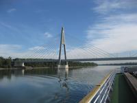 Brücke über die Donau vor Budapest