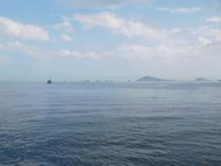 Wartende Schiffe auf die Einfahrt in den Panamakanal