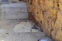 Unterwegs - trockener Wadi Mujib 