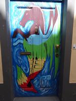 Funchal - bemalte Haustür in der Rua Santa Maria