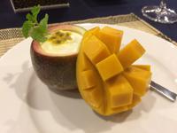 Nachspeise beim Abendessen in der Ha Long Bucht