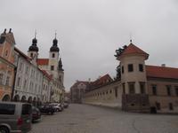 Blick vom Martkt zum Renaissanceschloss Telc