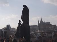 Blick von der Karlsbrücke zum Hradschin, Prag