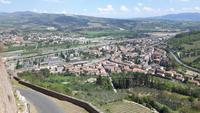 Orvieto (Ausblick von der Festung ins Paglia-Tal)