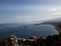 Blick von Taormina - Naxos Bucht