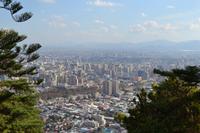 Blick auf Santiago vom Hügel San Cristóbal