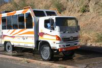 Auch der Bus muß über die Matte